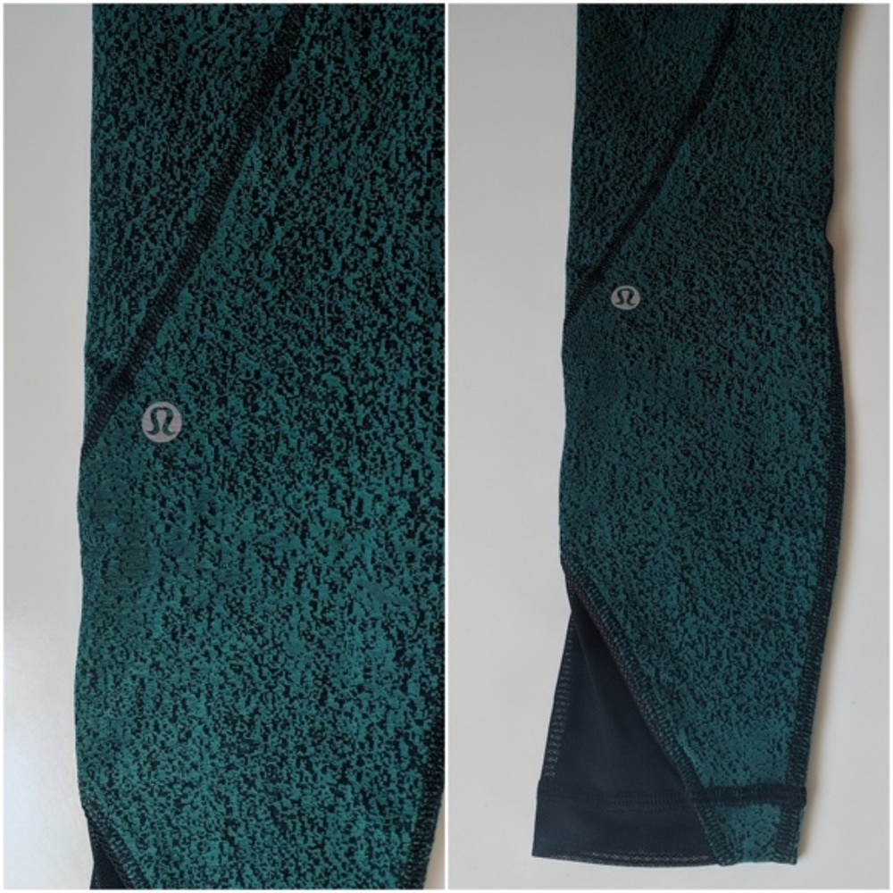 Lululemon Inspire Tight Green Spray Leggings - Picture 6 of 7